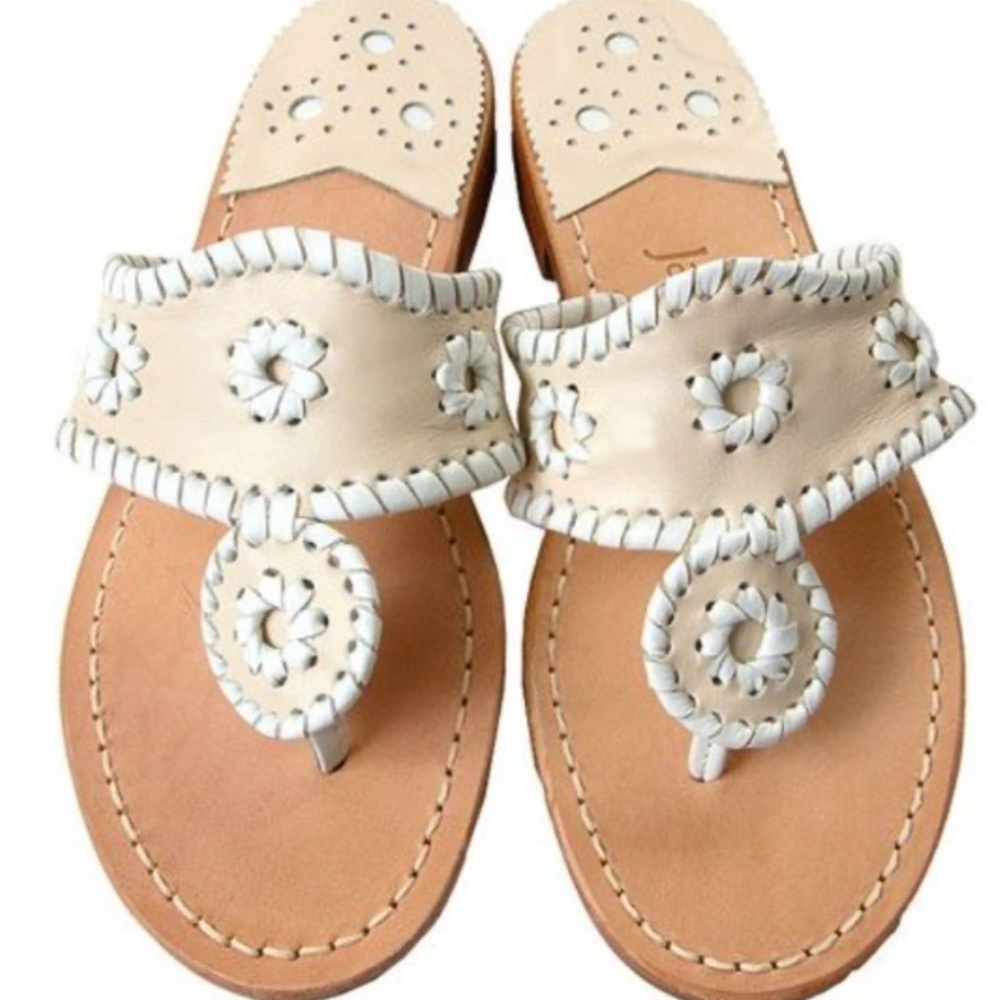 Tan and White Jack Rogers Size 8